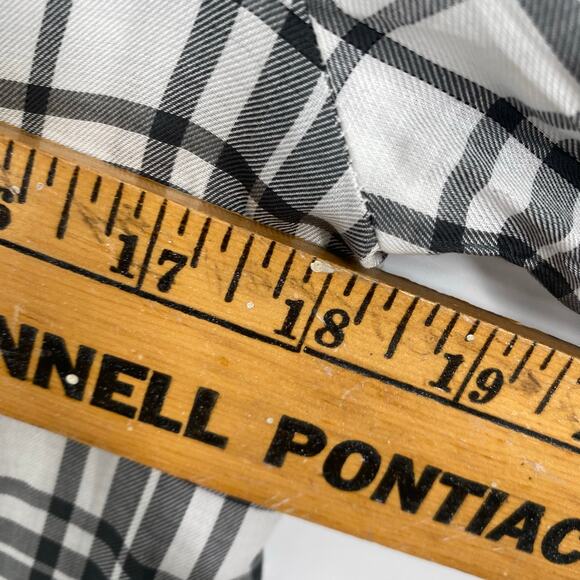 Lucky Brand Top Women’s Small Black & White Plaid Ruffle Edge Fall Classic - Picture 8 of 10